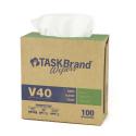Taskbrand V40 - Pop up white wipers - 100 per box - 9 boxes per case